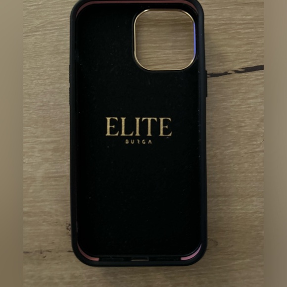 Burga iPhone 13 Pro Max Case (Elite Gold) & Ring Holder -checkered cream pattern - Picture 4 of 12